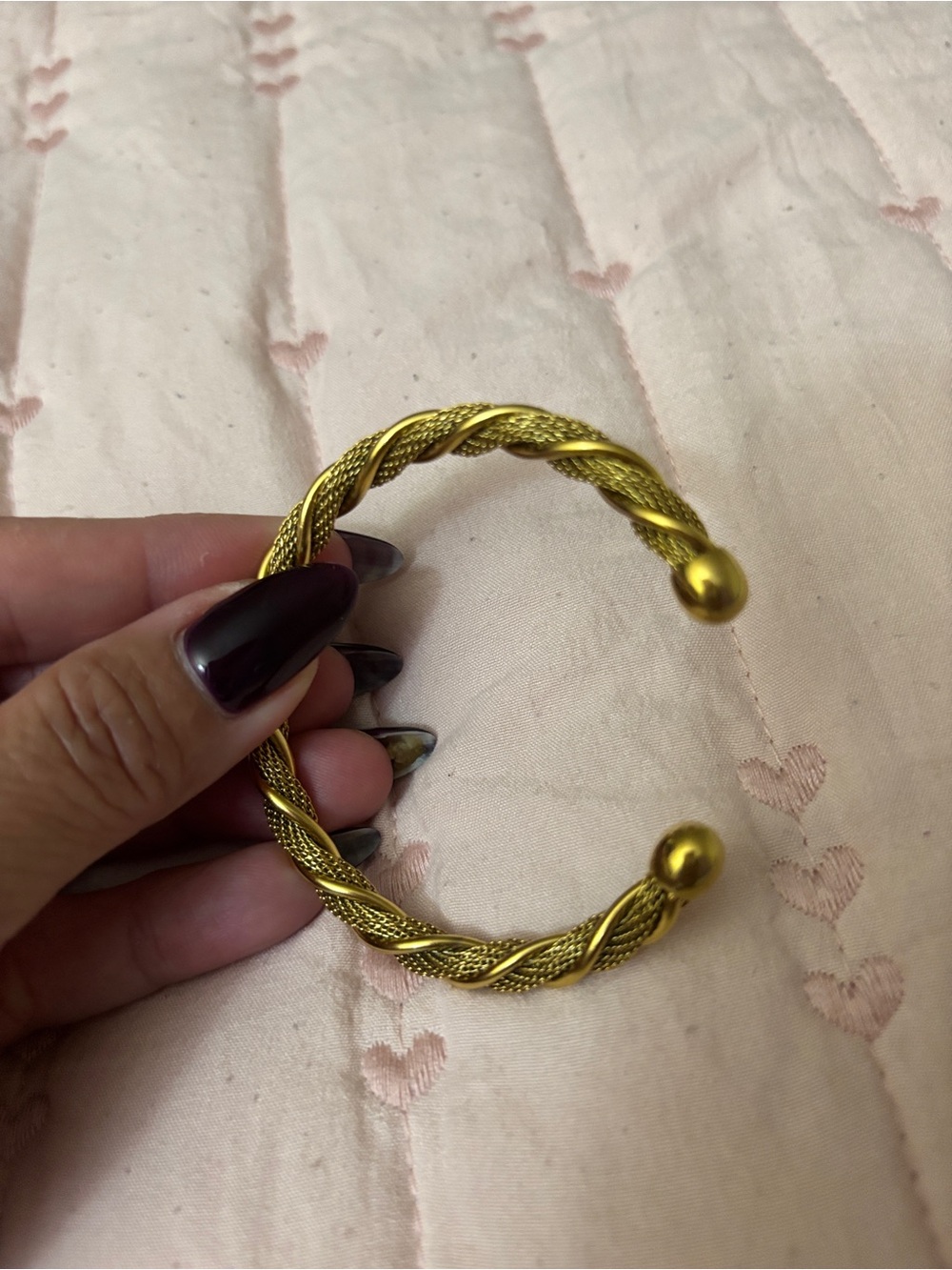 18k gold plated Gold-Tone Twisted Open Cuff Bangle - Women Jewelry